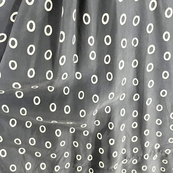 Club Monaco Gray Circle Print 100% Silk Sleeveless Circle Midi Dress Women's 2 - Picture 7 of 10
